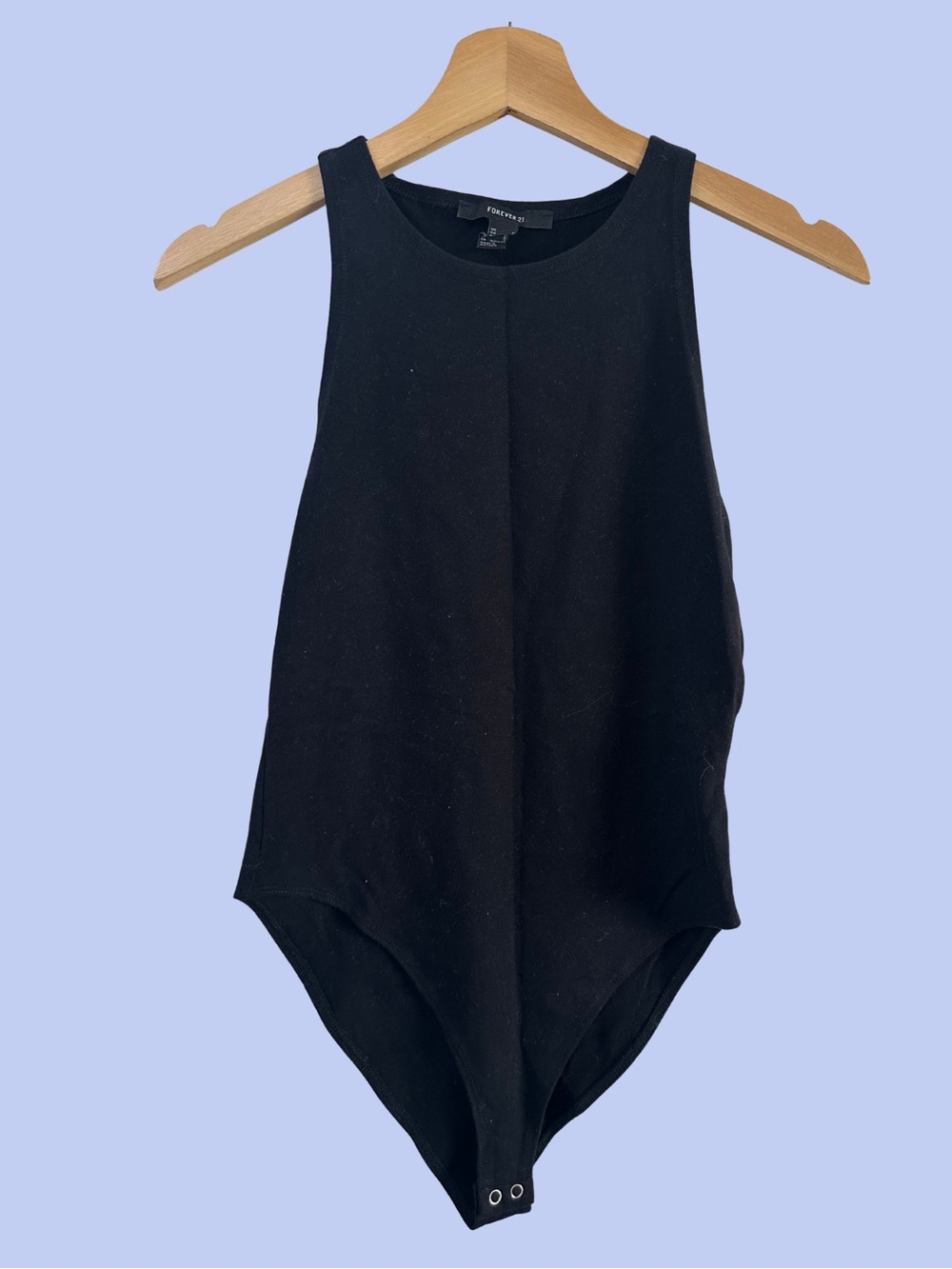FOREVER 21 Black Scoopneck Sleeveless Bodysuit SIZE SMALL 2 4 Basics Everyday